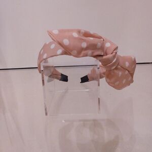 Pink polka dot Alice band